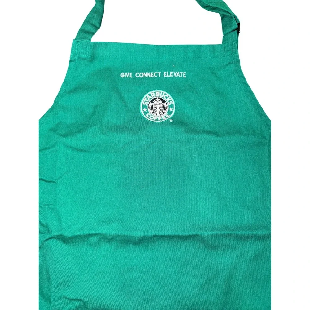 Starbucks Emerald Green‎ Work Apron Give Connect Elevate Logo Barista Uniform